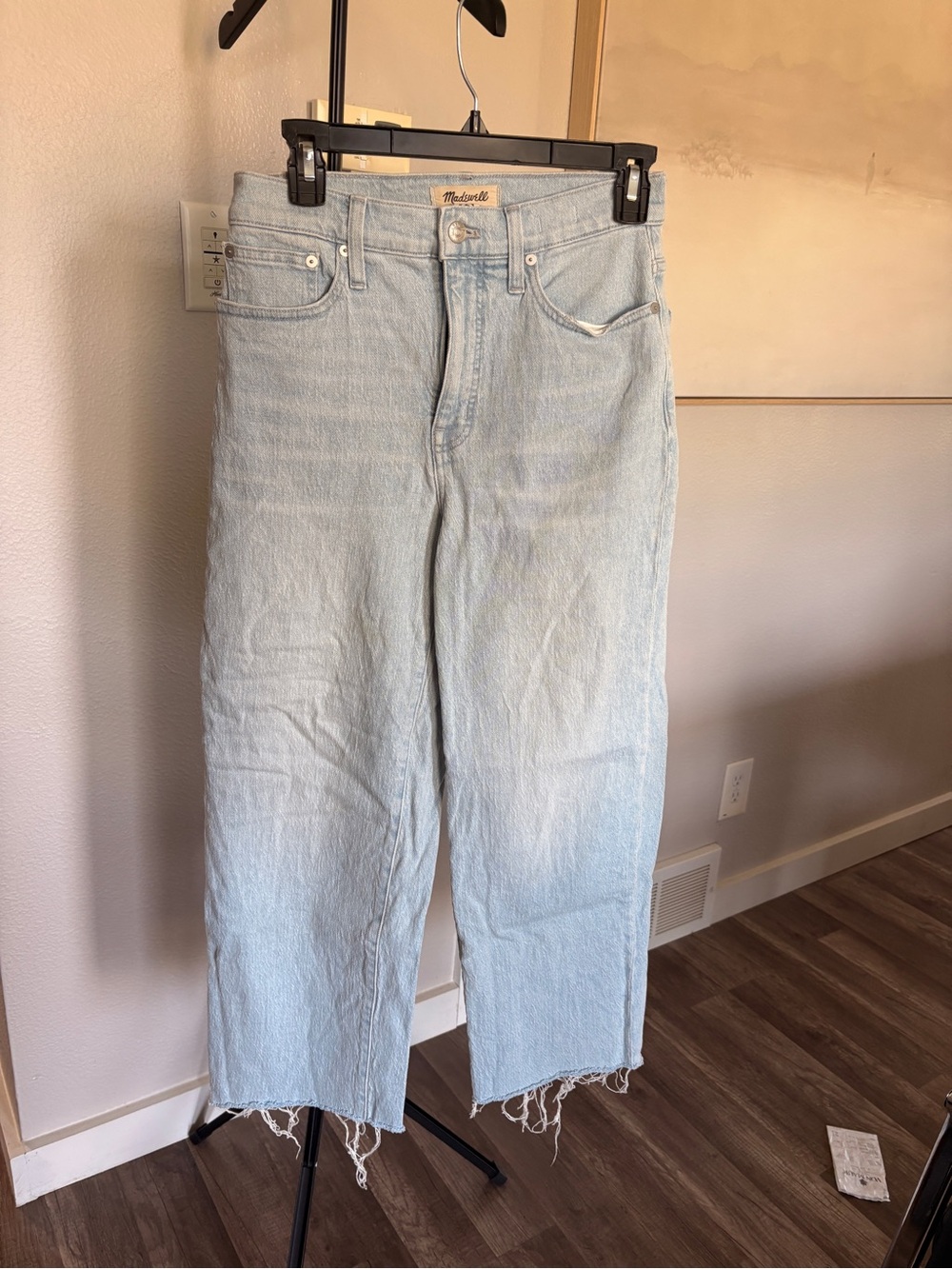 Madewell Pale Blue wide-Leg cropped Jeans